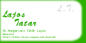 lajos tatar business card
