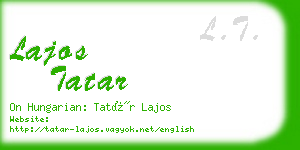 lajos tatar business card